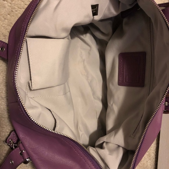 Coach purple leather handbag - Picture 3 of 6